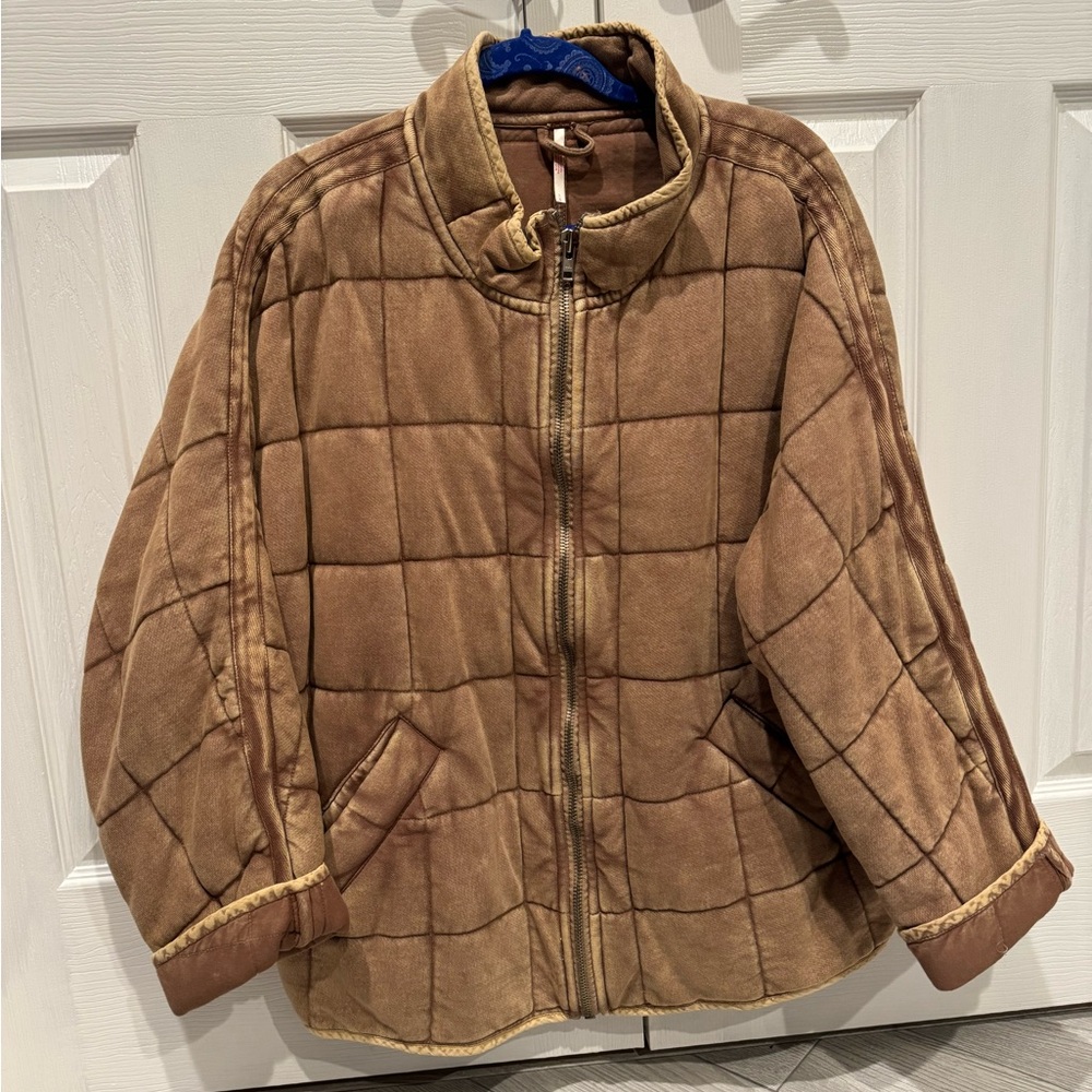 Free People Dolman Quilted Knit Jacket